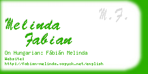 melinda fabian business card