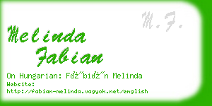 melinda fabian business card